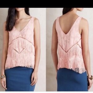 HD in Paris coral fringe top